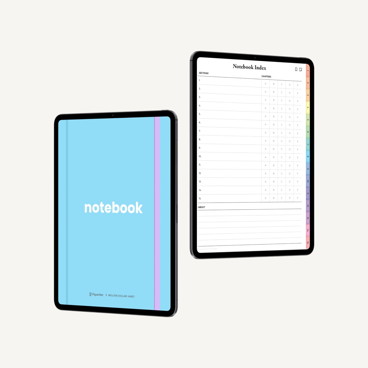 Rainbow Student Notebook von Million Dollar Habit
