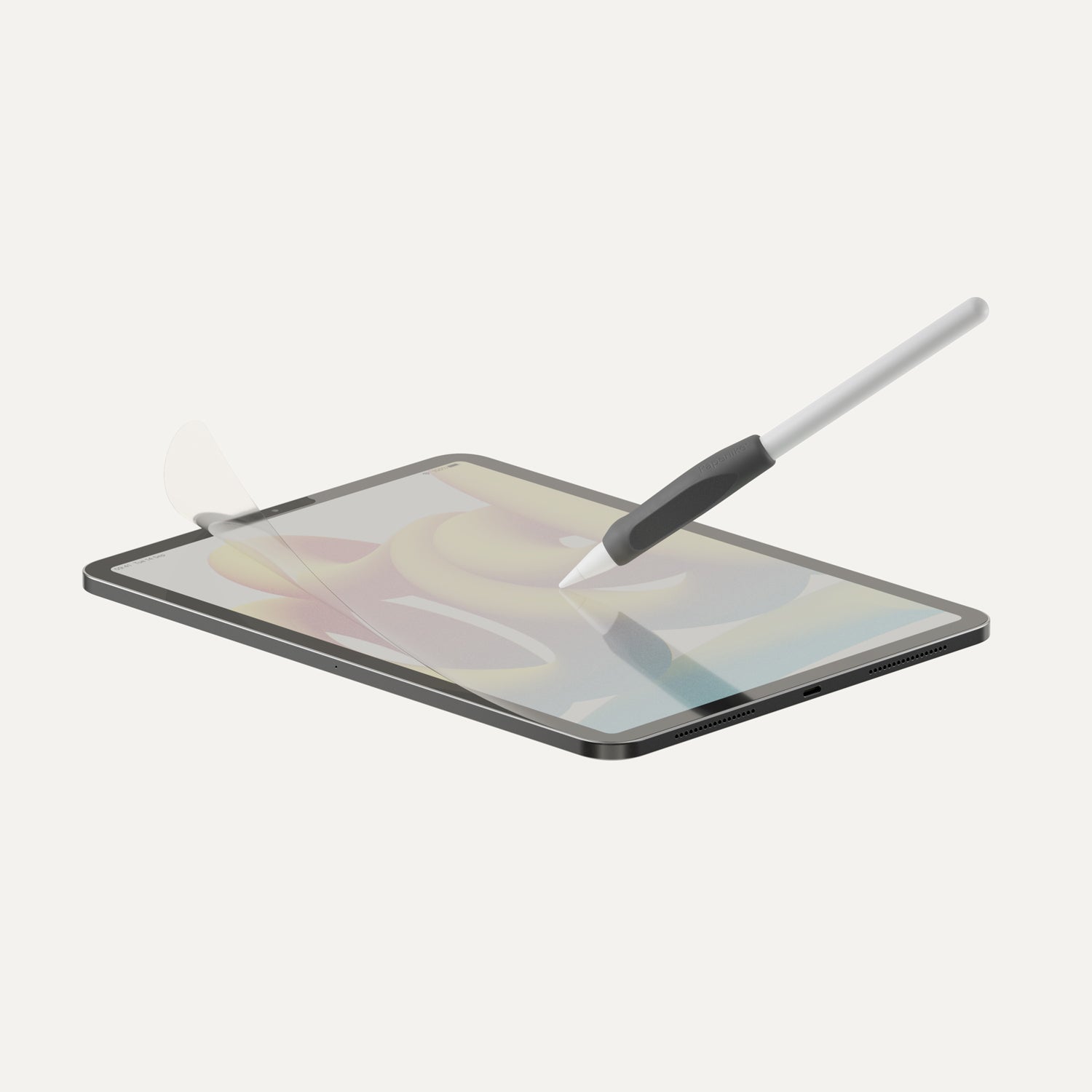 iPad with Paperlike's Screen Protector and Pencil Grip