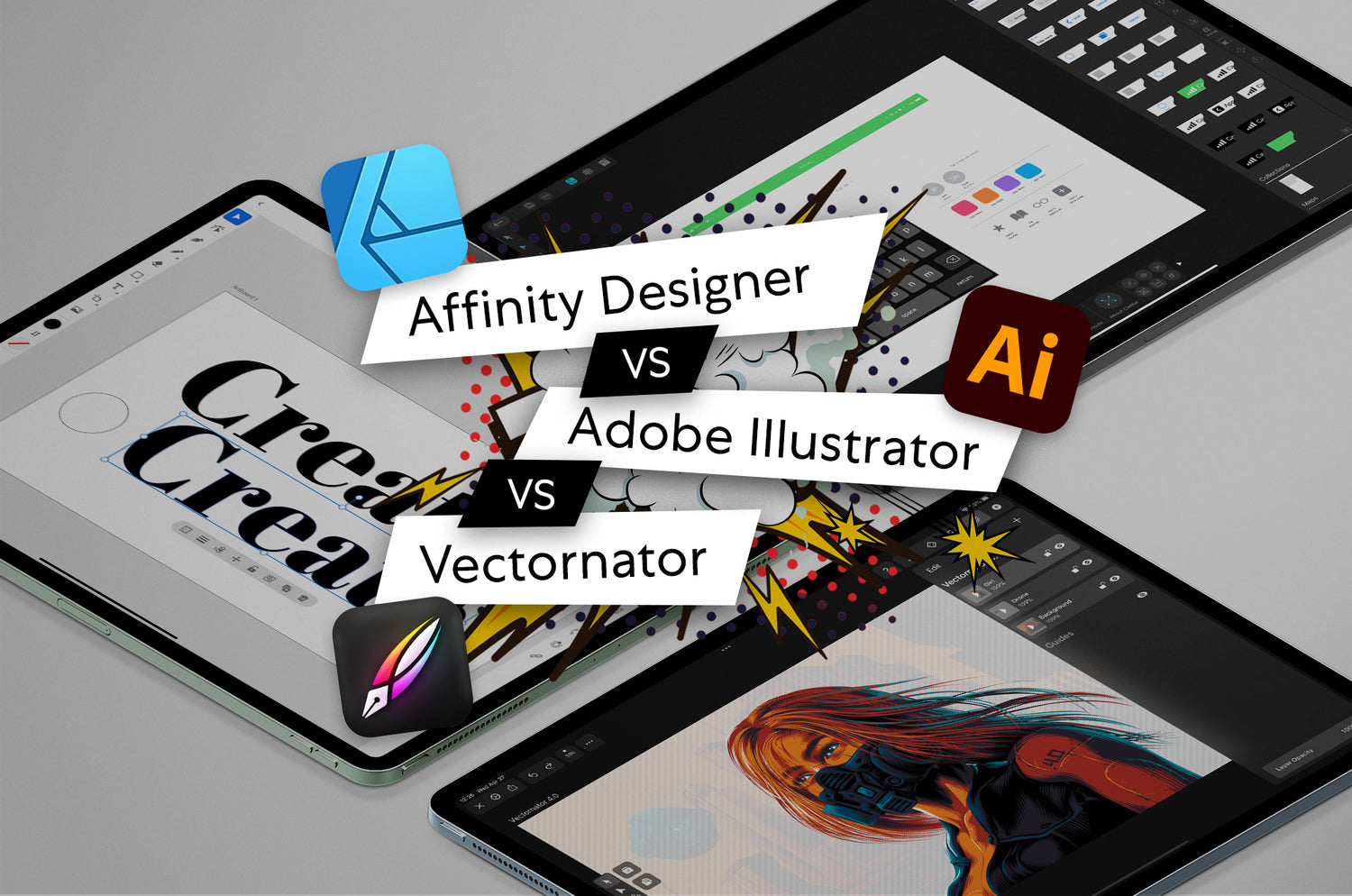 Affinity Designer vs. Illustrator vs. Vectornator