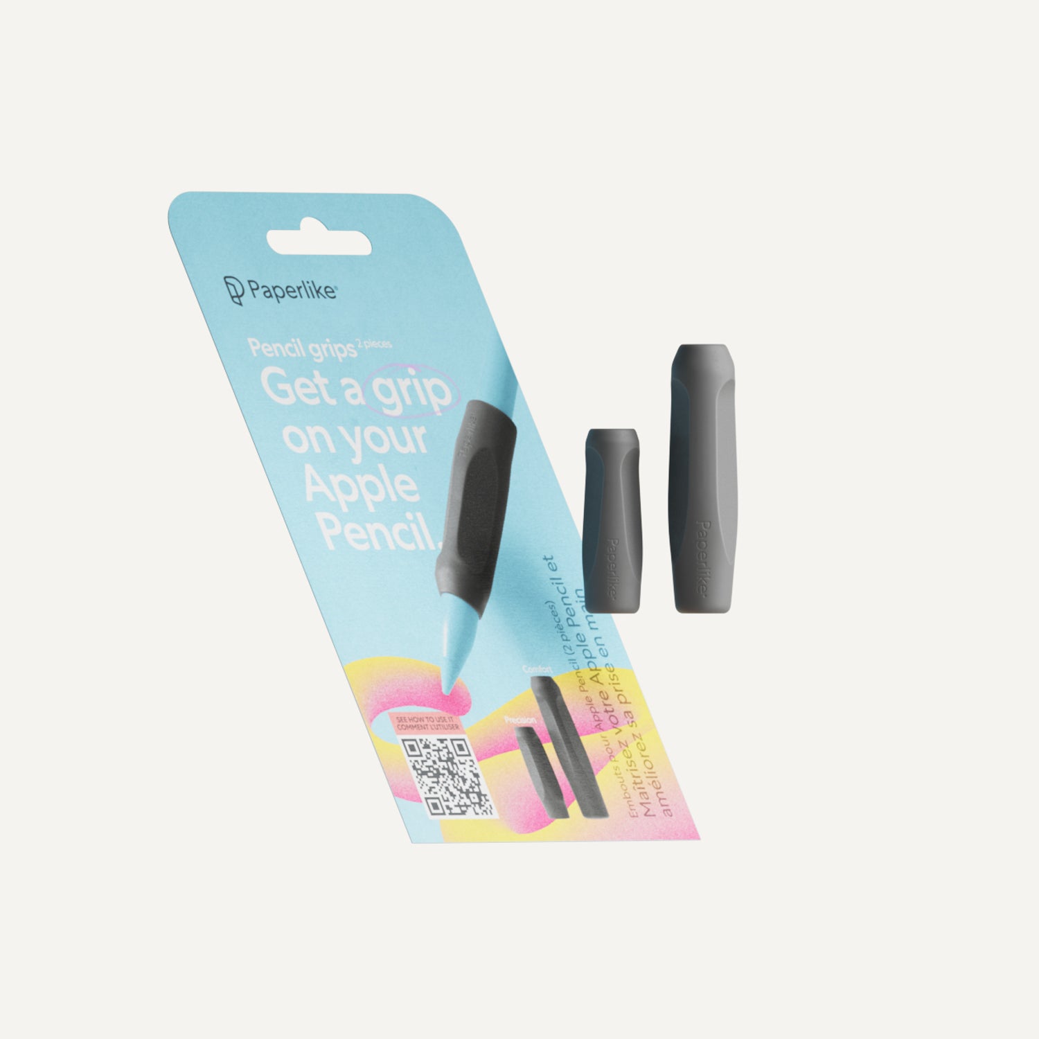 Charcoal pencil grips with packaging