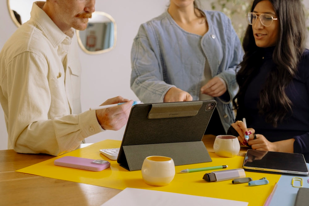 Comparison of notes before and after applying Paperlike.