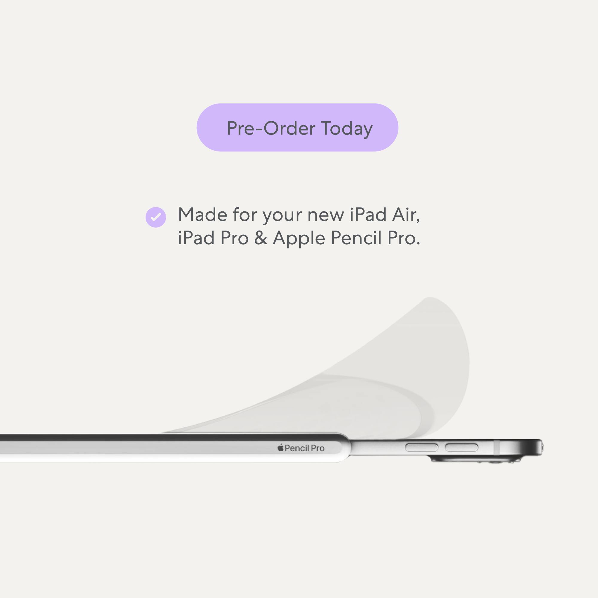 Paperlike Screen Protector is designed for 2024 iPad Pro and 2024 iPad Air and Apple Pencil
