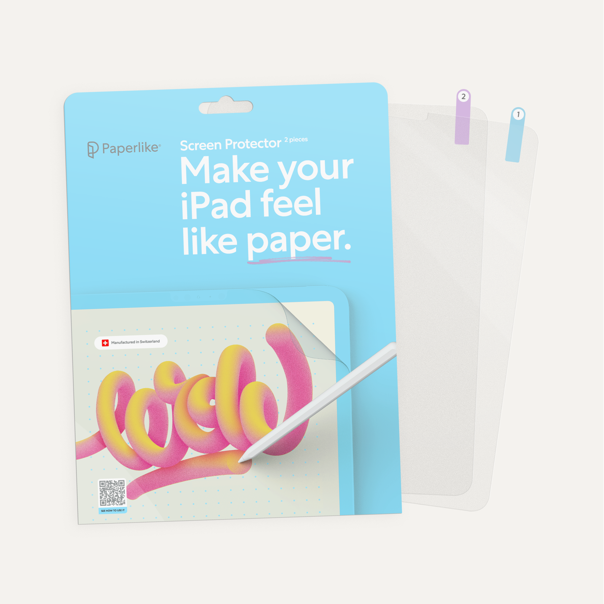 Paperlike Screen Protector for Apple iPad - 2 units per pack