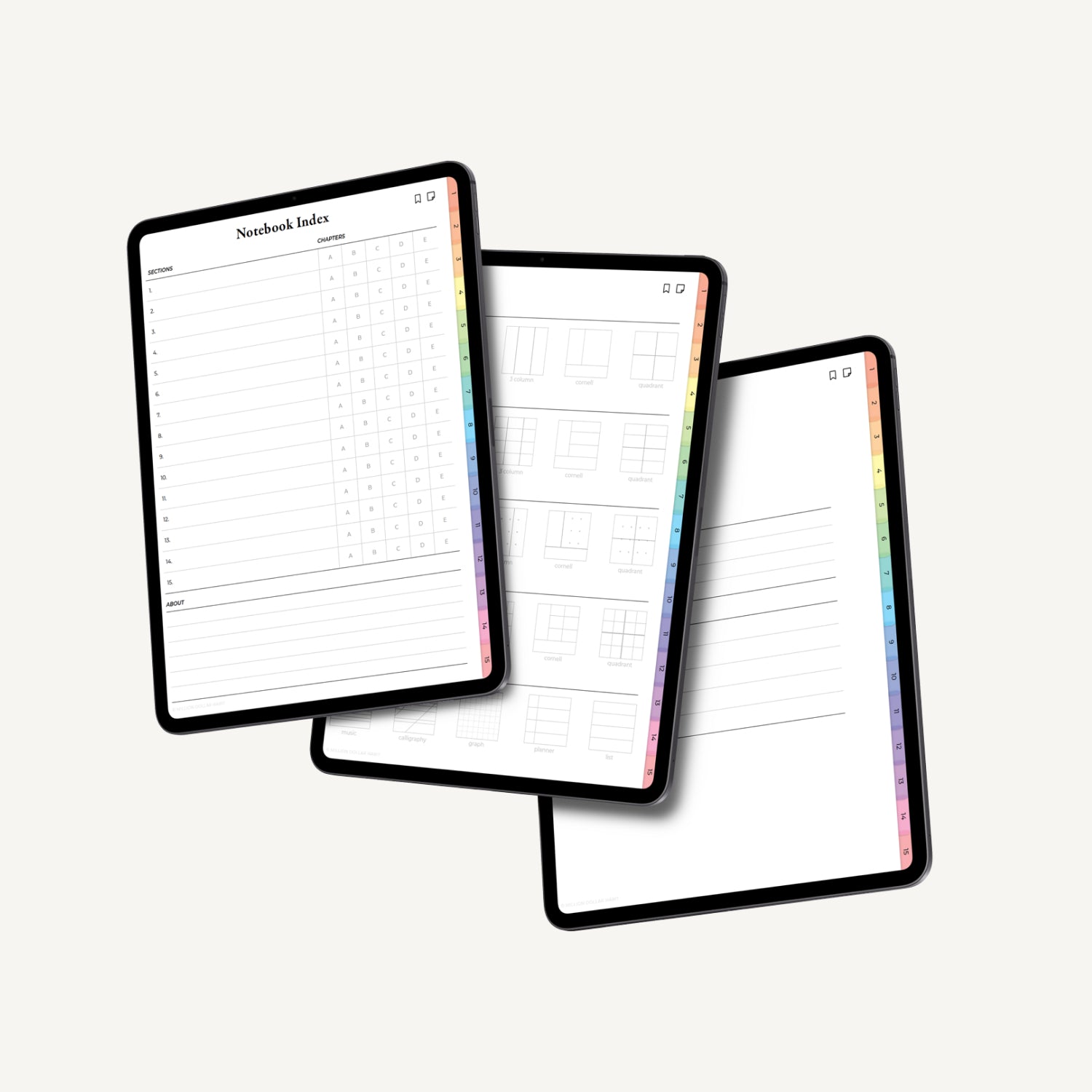 Rainbow Student Notebook von Million Dollar Habit