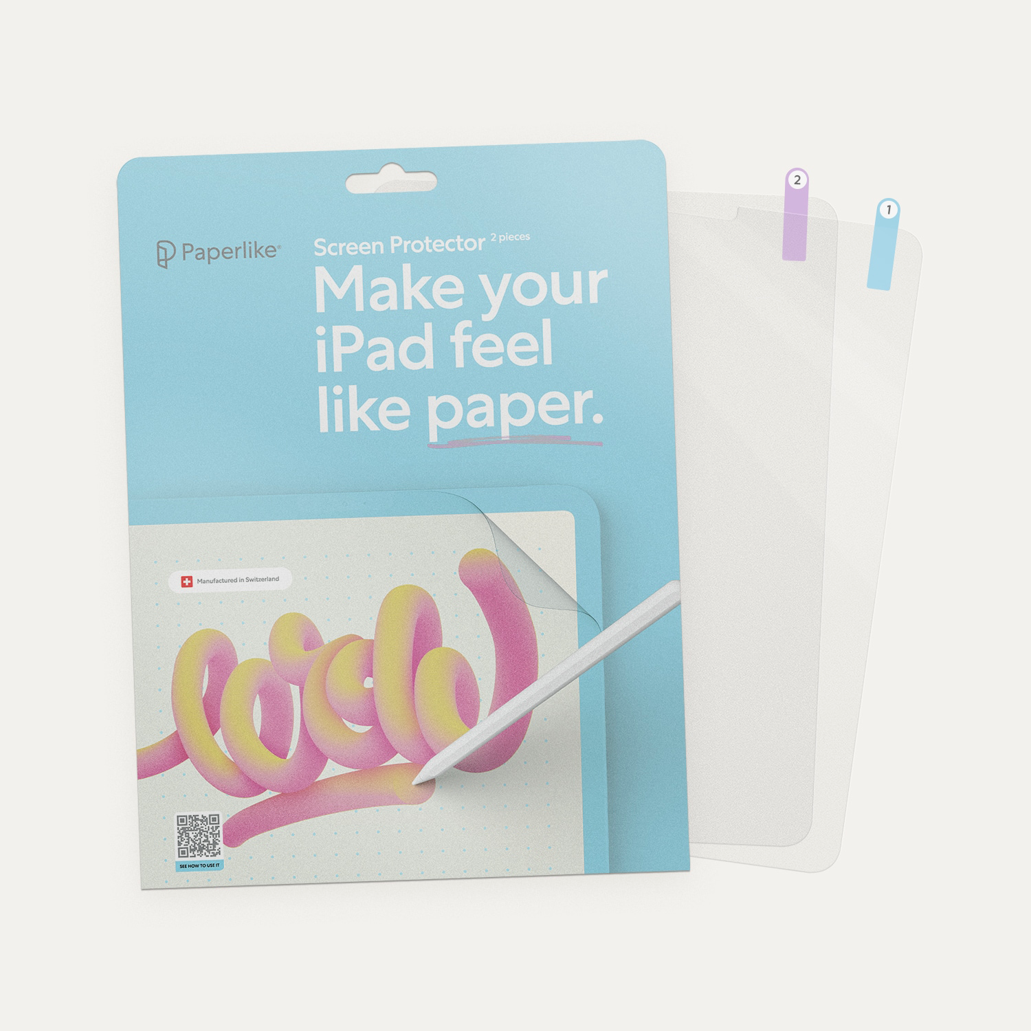 Paperlike's paper-feel screen protector engineered with Nanodots comes in a pack of 2